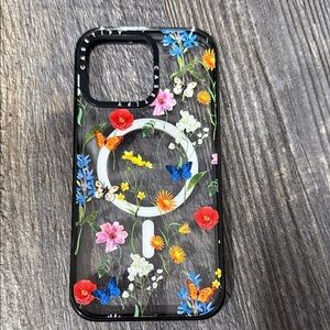 Casetify Floral Pattern 15 promax Phone Case - Black